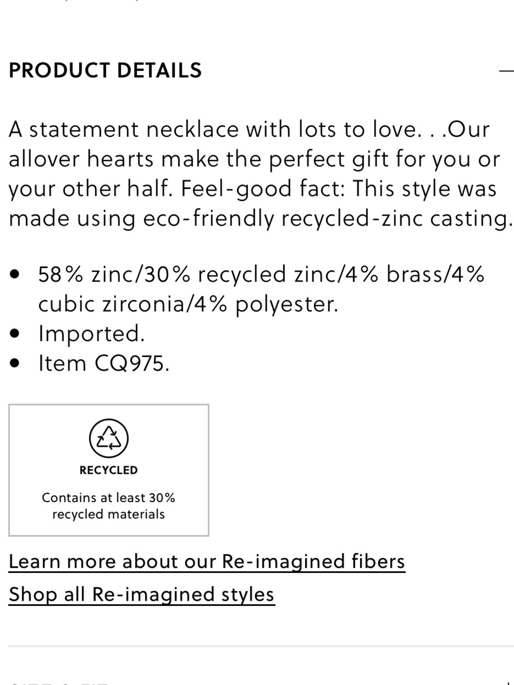NWT J. Crew metallic beaded heart gold necklace - Picture 4 of 6
